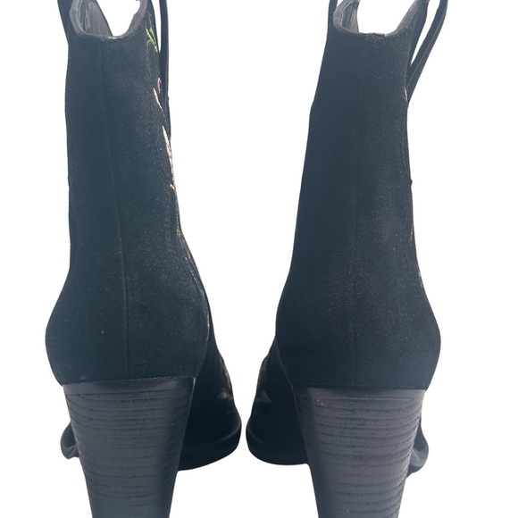 Ash  Black Floral Embroidered Heeled Boots - Picture 4 of 5